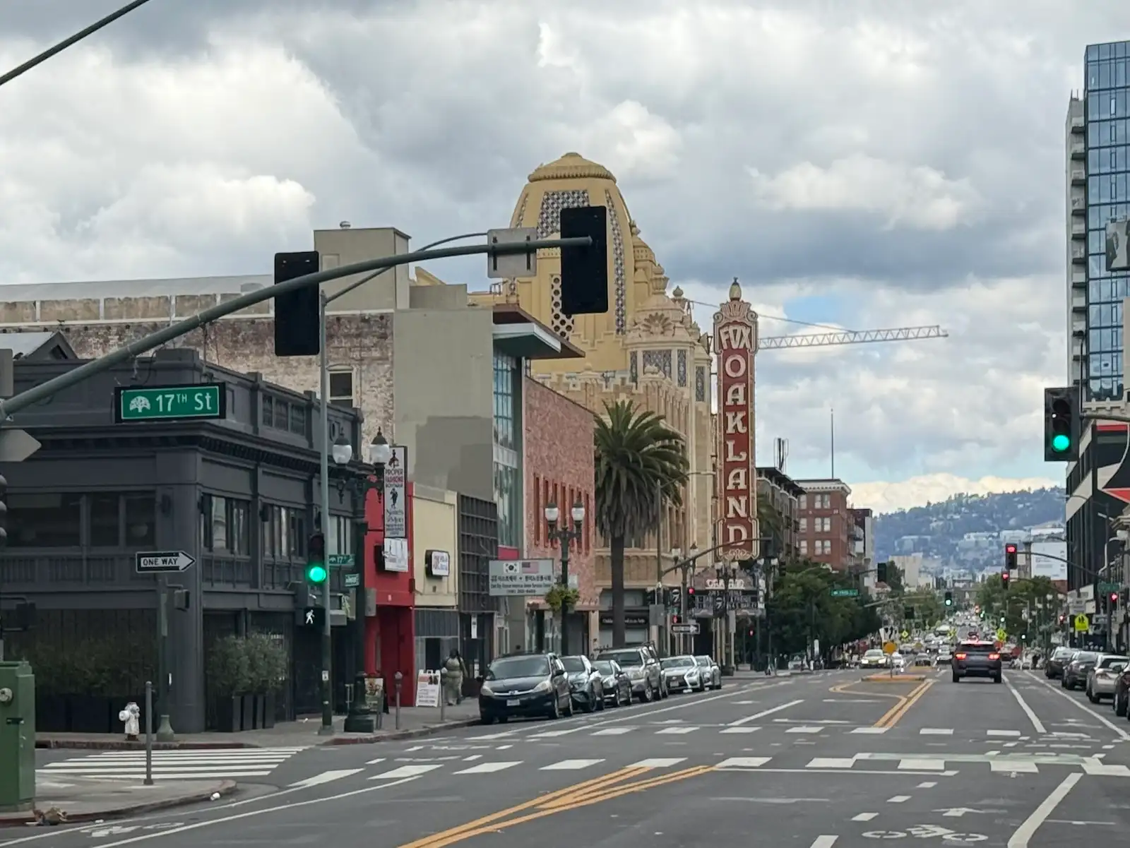 Uptown Oakland commercial blocks near the Fox Theater area